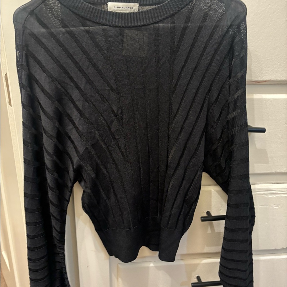 Club Monaco Black Knit dolman sleeve Sweater